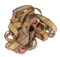 Image 5 of 1PC. SAVANNAH 42" hand dyed wrist wrap bracelet silk ribbon//Yoga wrist wrap bracelet ribbon