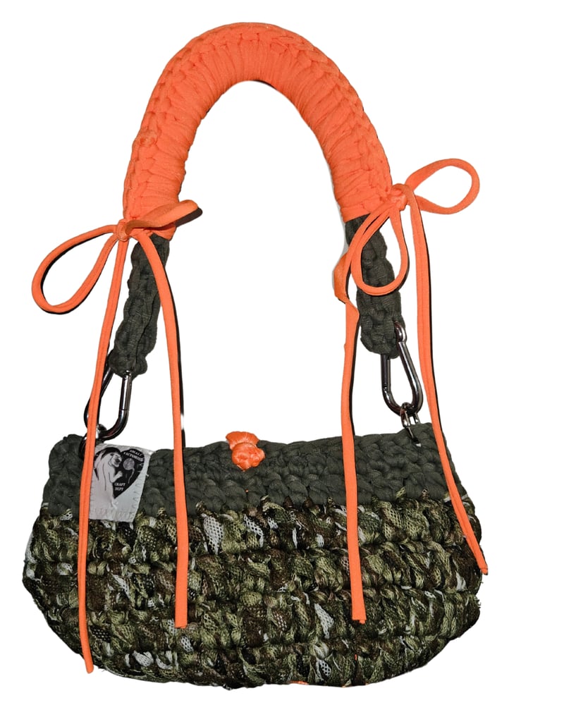 Image of FOREST - Camouflage Mesh Orange Recycled Textile Bag
