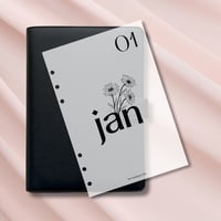 Image 1 of Monthly Dashboard Overlay-Vellum (Set of 12)