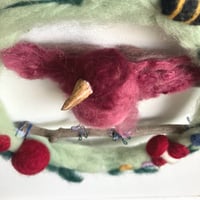 Image 3 of Song Bird - Handfelted  Wreath