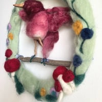 Image 5 of Song Bird - Handfelted  Wreath