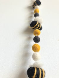 Image 3 of Bee and felt ball garland