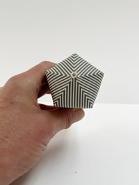 Image 5 of Archive Vessel : Tapered pentagonal vessel with stripes 11cm