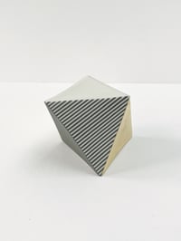 Image 2 of Stripe cube pyramid shape with gold leaf 7cm