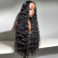 Image 2 of WIGS - 13x6 HD Perruque frontale complète en dentelle, Water wave, ligne de cheveux propre