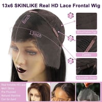 Image 4 of WIGS - 13x6 HD Perruque frontale complète en dentelle, Water wave, ligne de cheveux propre