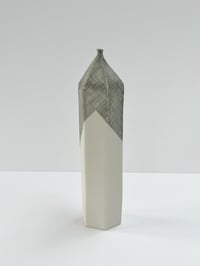Image 2 of Archive Piece : Tall hexagonal vessel with drawn marks 14cm