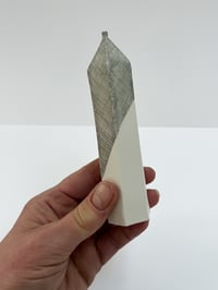 Image 5 of Archive Piece : Tall hexagonal vessel with drawn marks 14cm