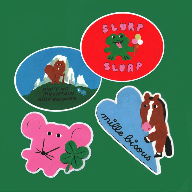 Lot de 4 stickers