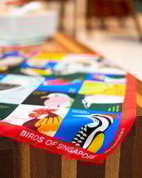 Image 2 of Birds of Singapore satin cloth