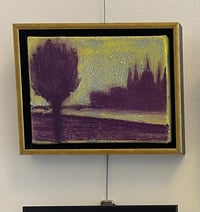 Image 1 of My Budapest - Batthyány square, purple - '25 - mixed media on canvas