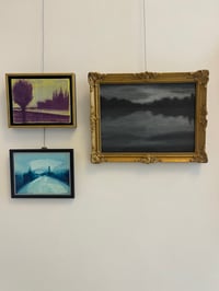 Image 2 of My Budapest - Batthyány square, purple - '25 - mixed media on canvas