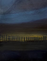 Image 1 of My Budapest - Twentyseven - '24 - mixed media on vintage cardboard