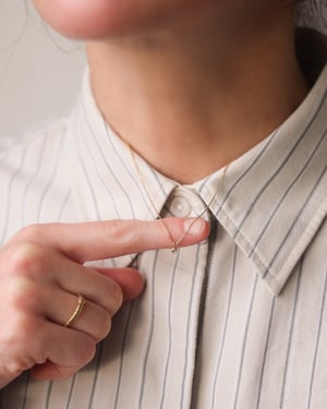 Image of 18ct yellow gold 2.0mm rose-cut diamond necklace - with milled edge setting