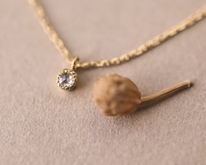 Image of 18ct yellow gold 2.0mm rose-cut diamond necklace - with milled edge setting