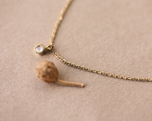 Image of 18ct yellow gold 2.0mm rose-cut diamond necklace - with milled edge setting