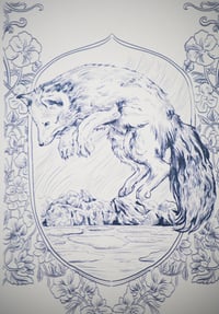 Image 3 of Renard polaire carte postale/Arctic fox postcard