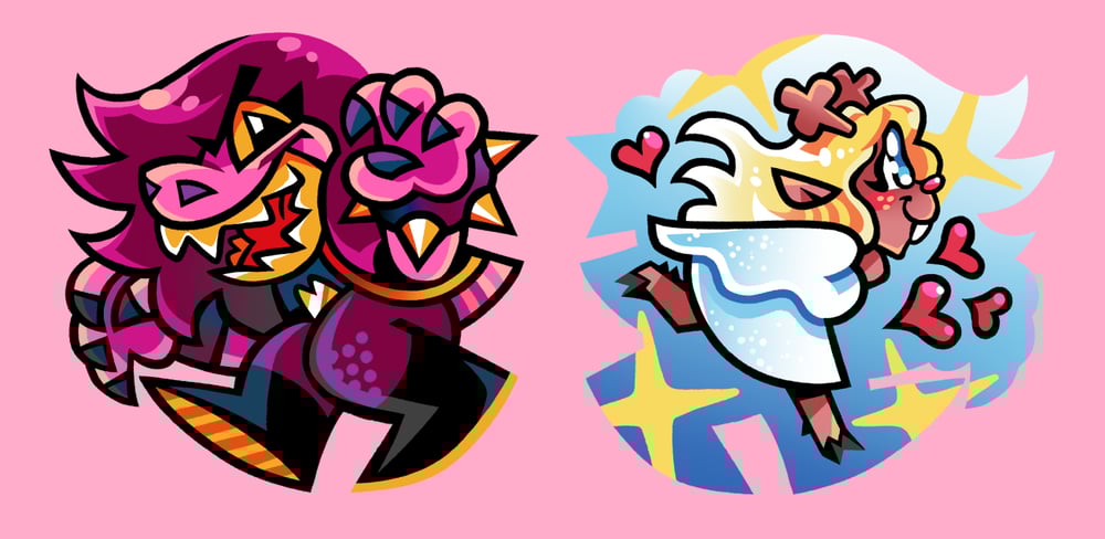 Image of Susie & Noelle 🐊🦌 2.5'' Acrylic Keychain