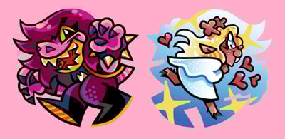 Image of Susie & Noelle 🐊🦌 2.5'' Acrylic Keychain