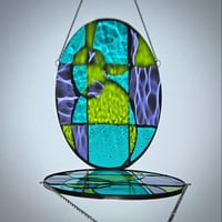 Image 3 of Geometric Bubble Panel - Lime Grape