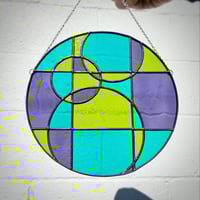 Image 1 of Geometric Bubble Panel - Lime Grape