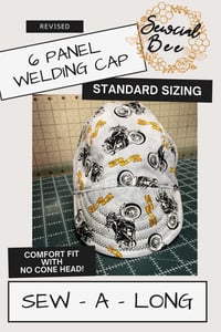 Image 1 of WELDING CAP Hat 6 Panel w/ No Band Sewing Pattern - PDF Download 