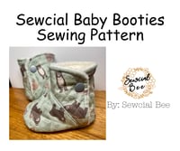 Image 1 of Baby Bootie Slippers Sewing Pattern * PDF Download