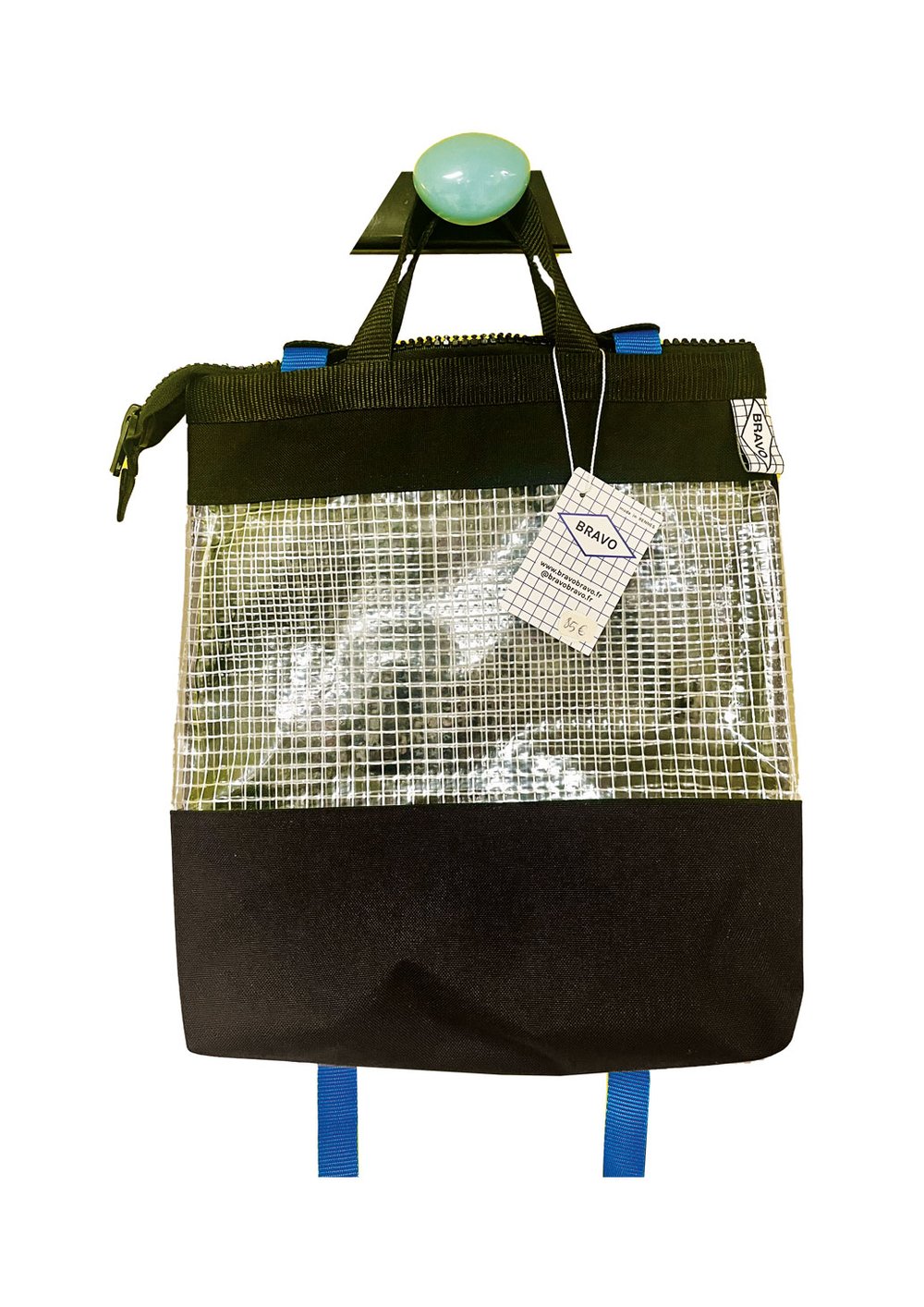 Image of Ghostbag noir et sangle bleue