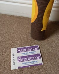 1960s Vintage Sanderson Wallpaper Roll - Flower Power Hippie Groovy Sixties - (Single Roll) – detail view 5