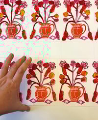 Image 3 of pink and red / handmade print 