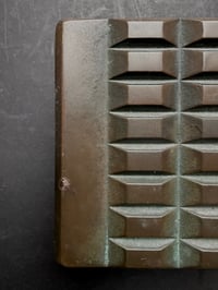 Image 2 of Bronze Push-Pull Door Handle with Raised Block Pattern