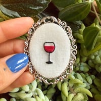 Broche vin rouge #1