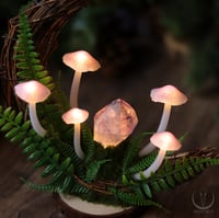 Image 3 of Glowing Fungi standing moon decor - amethyst