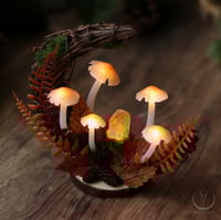 Image 3 of Glowing Fungi standing moon decor - autumn forest