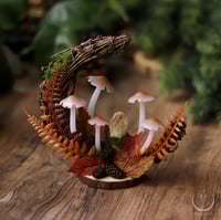 Image 2 of Glowing Fungi standing moon decor - autumn forest