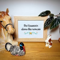 Va t'asseoir dans les ronces