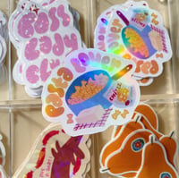 Sticker holographic . Pasta lover