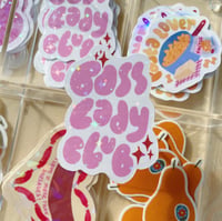 Sticker glitter stars . Boss lady club