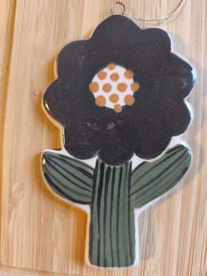 Image of  Suspension fleur noire 