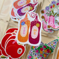 Sticker pailleté . Ketchup & mayo