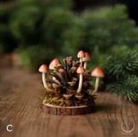 Image 6 of Pine cone with mushrooms decoration