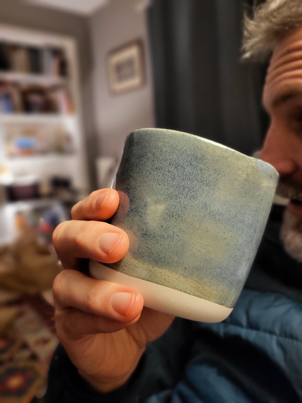 Grey Feather Travel Mugs