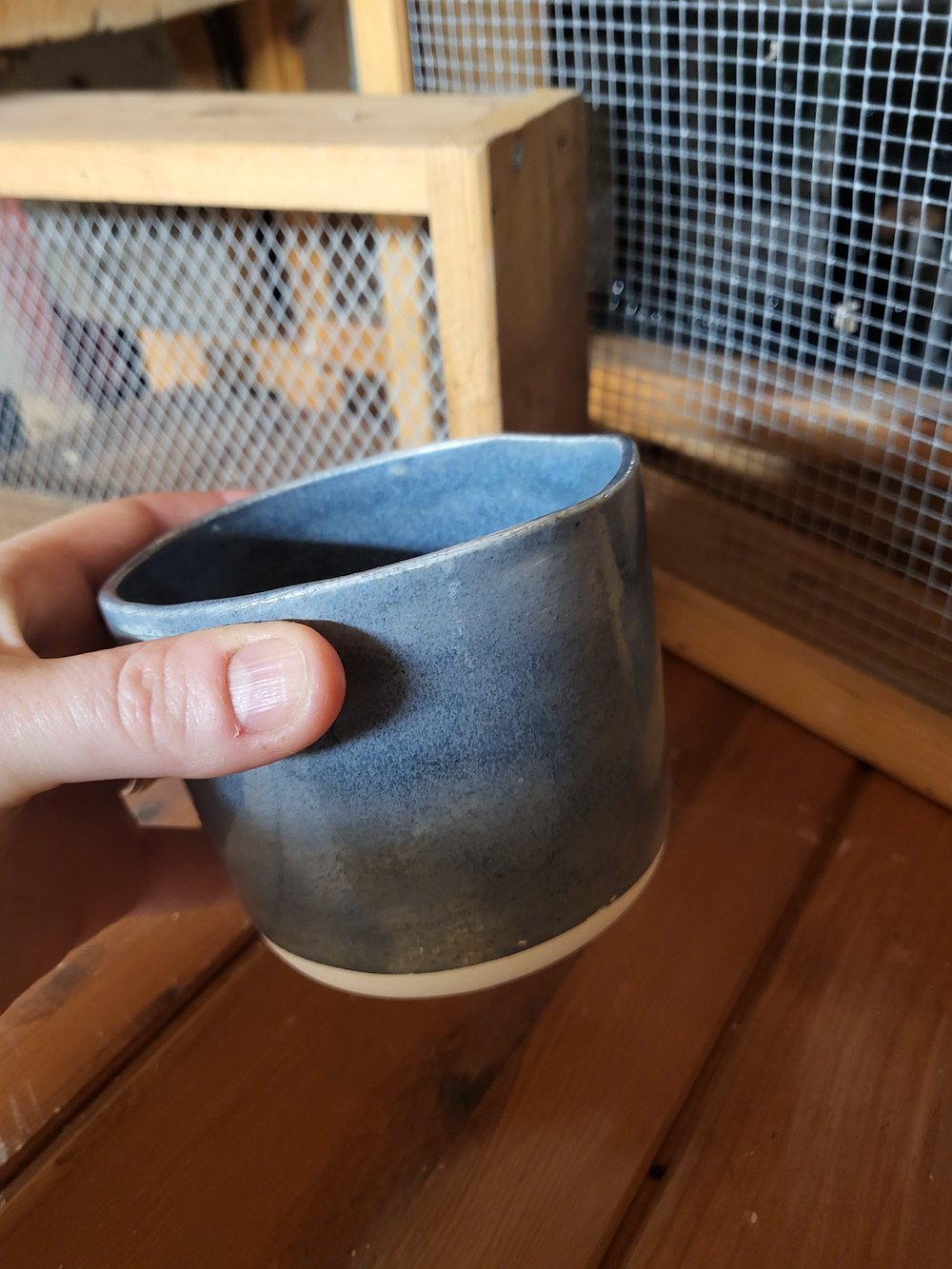 Grey Feather handleless cups