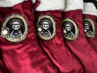 Image 2 of Embellished Xmas Stocking Striped Trim (B)