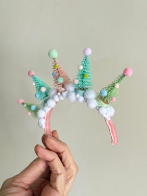 Image of Christmas Trees Tiara Headband for Blythe Dolls #2