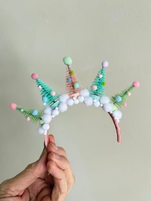 Image of Christmas Trees Tiara Headband for Blythe Dolls #2