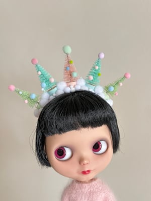 Image of Christmas Trees Tiara Headband for Blythe Dolls #2