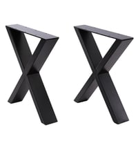 Rustic crossed table legs 