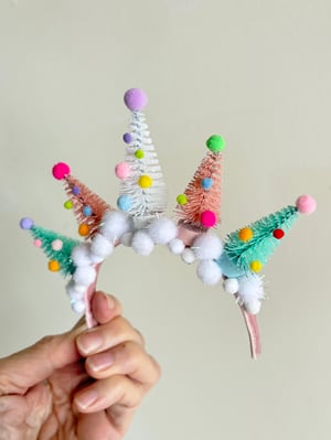 Image of Christmas Trees Tiara Headband for Blythe Dolls #3