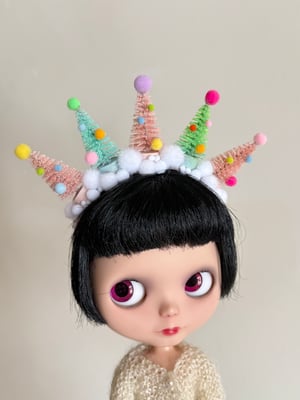 Image of Christmas Trees Tiara Headband for Blythe Dolls #5